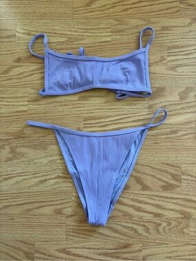 PacSun Lavender Ribbed Bikini Set